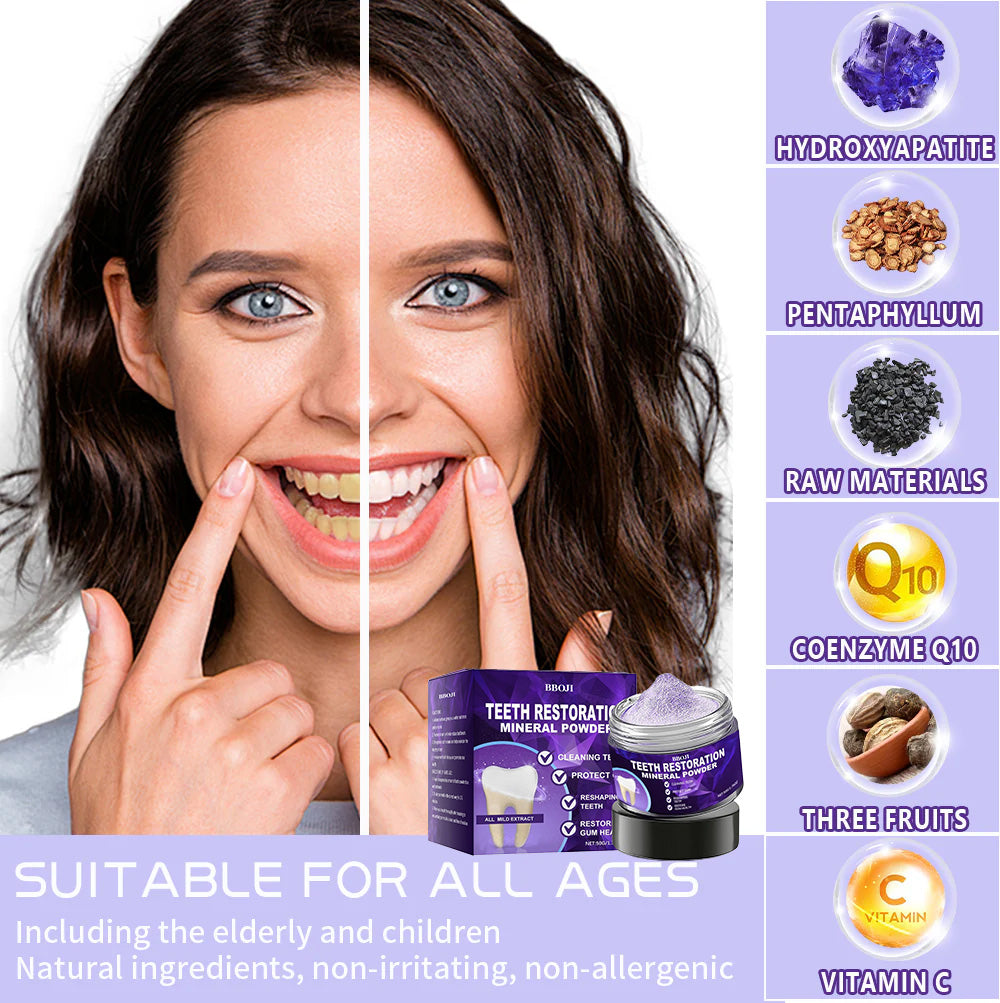 🎁Flash Sale - Don’t Miss Out - BBOJI™  TeethRestoration Mineral Powder🦷(TGA recommended)👩‍⚕️(Treats periodontitis and mouth ulcers, prevents tooth loss, and repairs gum recession)