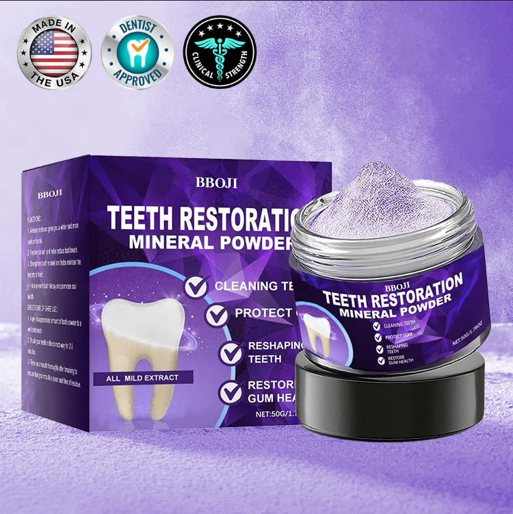 🎁Flash Sale - Don’t Miss Out - BBOJI™  TeethRestoration Mineral Powder🦷(TGA recommended)👩‍⚕️(Treats periodontitis and mouth ulcers, prevents tooth loss, and repairs gum recession)